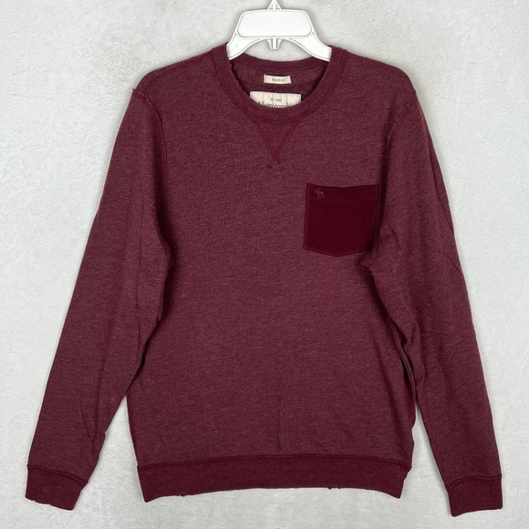 Abercrombie & Fitch Other - Abercrombie & Fitch Muscle Long Sleeve Shirt Mens 2XL Burgundy Red Pocket